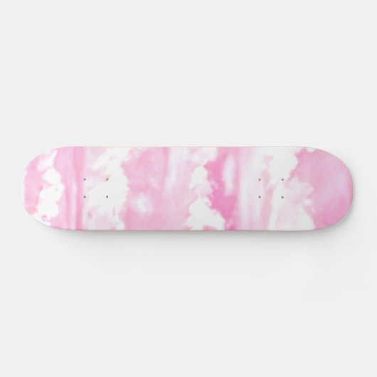 Hellrosa eleganter Wolken-Dekor Skateboard (Horizontal)
