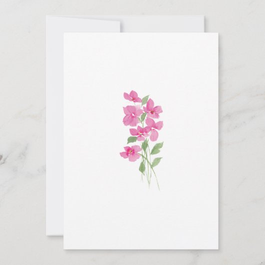 Hellrosa Farbe Einladung (Rückseite)