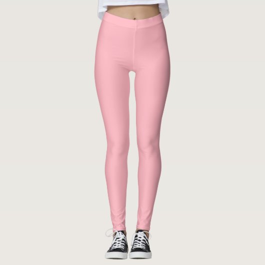 Hellrosa Farbe Leggings (Vorderseite)