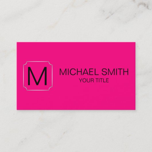 Hellrosa Farbhintergrund Visitenkarte (Vorderseite)