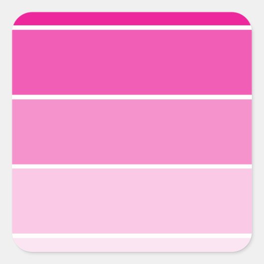 Hellrosa Farbige Beispiele Quadratischer Aufkleber (Vorderseite)