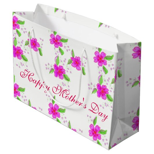 Hellrosa Felle Große Geschenktüte (Rückseite Schrägansicht)