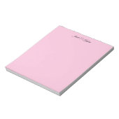 Hellrosa Feminine Elegante Schlicht Beruflich Notizblock (Rotiert)