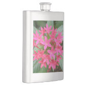 Hellrosa Flasche mit tropischen Blume Flachmann (Rechts)