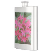 Hellrosa Flasche mit tropischen Blume Flachmann (Links)