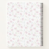 Hellrosa Floral Coquette Ästhetische Spirale Notizblock (Rückseite)