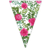 Hellrosa Floral Hochzeitsflaggen Wimpelkette (Zweite Fahne)