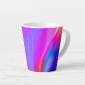 Hellrosa Floral Latte Tasse (Rechte Ecke)