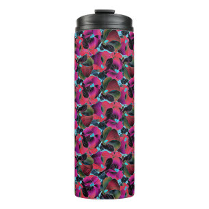 Hellrosa floral  thermosbecher