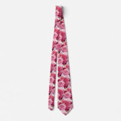 Hellrosa Floral Watercolor Neck Tie Krawatte (Rückseite)