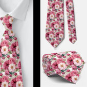 Hellrosa Floral Watercolor Neck Tie Krawatte