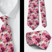 Hellrosa Floral Watercolor Neck Tie Krawatte