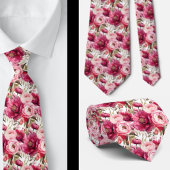 Hellrosa Floral Watercolor Neck Tie Krawatte
