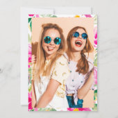 Hellrosa florale Aquarellfarben Goldener Chic Swee Einladung (Rückseite)