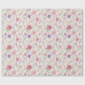 hellrosa, florales, elegantes Ereignis Geschenkpapier (Flach)