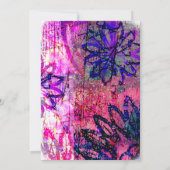 Hellrosa florales, feines und farbenfrohe Hochzeit Einladung (Rückseite)