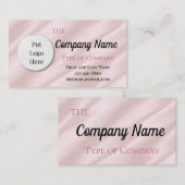 Hellrosa Flownglühen Visitenkarte (Vorne/Hinten)