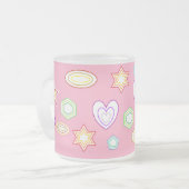 Hellrosa Formen Tasse (Vorderseite Links)
