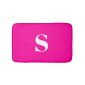 Hellrosa Fuchsia Personalisierte Monogramm-Bademat Badematte (Vorderseite)