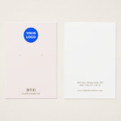 Hellrosa Fügen Sie Ihre Logo-Plakatkarte mit der W (Vorne & Hinten)