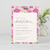 Hellrosa Fun Aquarellfarben Brautparty Einladung (Stehend Vorderseite)