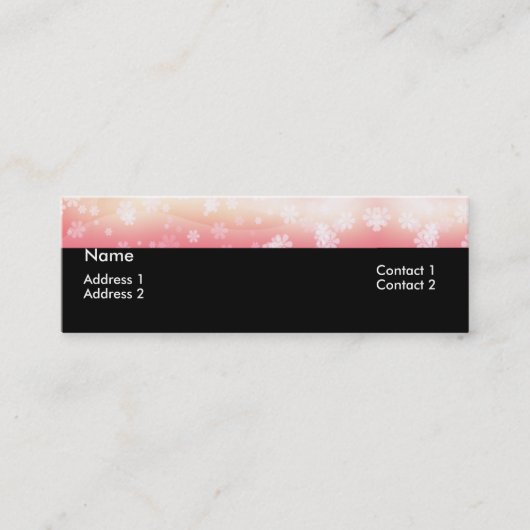 Hellrosa Gänseblümchen-Blumen-Deckel-Visitenkarten Mini Visitenkarte (Vorderseite)