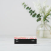 Hellrosa Gänseblümchen-Blumen-Deckel-Visitenkarten Mini Visitenkarte (Stehend Vorderseite)