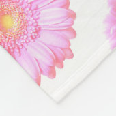 Hellrosa Gänseblümchen Fleecedecke (Ecke)