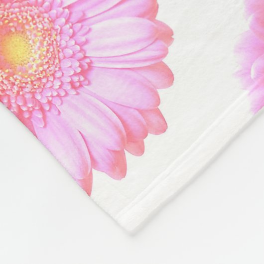 Hellrosa Gänseblümchen Fleecedecke (Ecke)