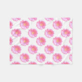 Hellrosa Gänseblümchen Fleecedecke (Vorderseite (Horizontal))