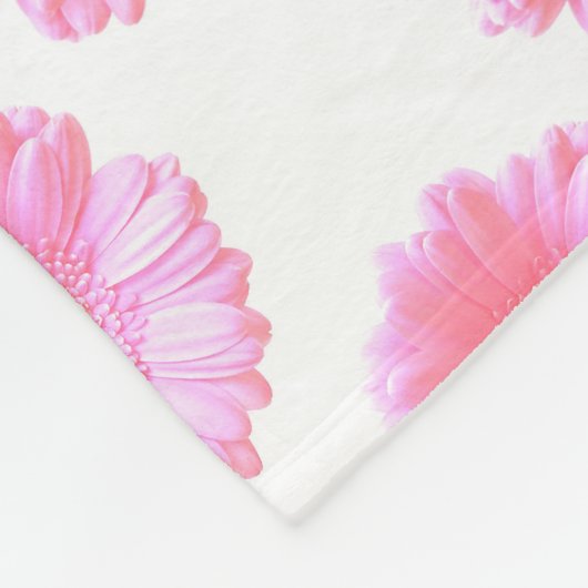 Hellrosa Gänseblümchen Fleecedecke (Ecke)