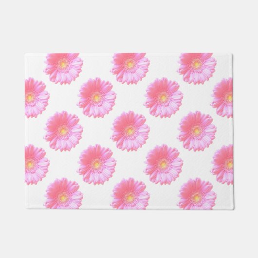 Hellrosa Gänseblümchen Fußmatte (Vorderseite)