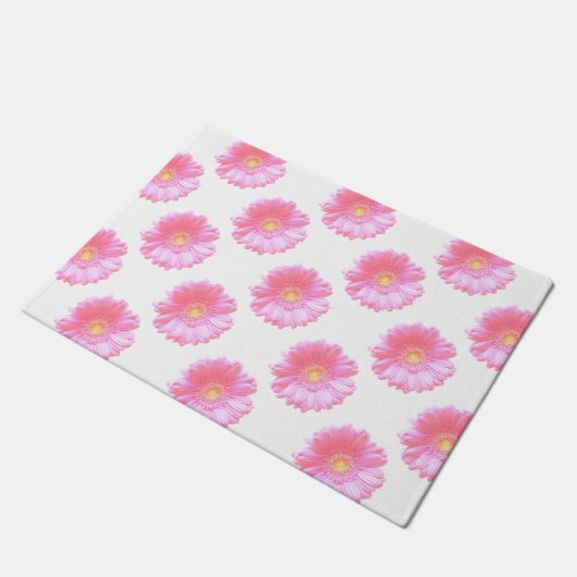 Hellrosa Gänseblümchen Fußmatte (Schrägansicht)