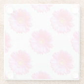 Hellrosa Gänseblümchen Glasuntersetzer (Rückseite)