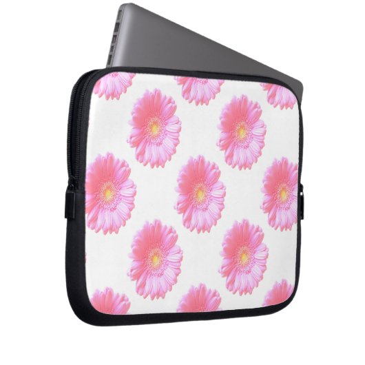 Hellrosa Gänseblümchen Laptopschutzhülle (Vorne Rechts)