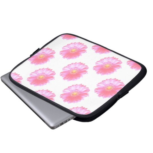 Hellrosa Gänseblümchen Laptopschutzhülle (Vorne Knopf)
