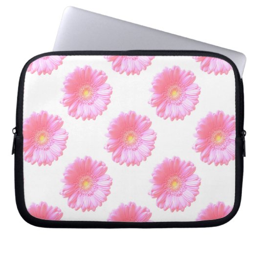 Hellrosa Gänseblümchen Laptopschutzhülle (Vorderseite)