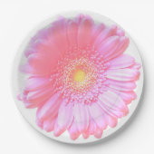 Hellrosa Gänseblümchen Pappteller (Vorderseite)