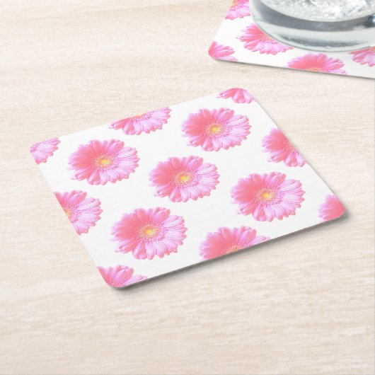 Hellrosa Gänseblümchen Rechteckiger Pappuntersetzer (angewinkelt)
