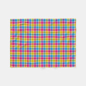 Hellrosa, gelb und blau Kariert Fleecedecke (Vorderseite (Horizontal))