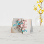 Hellrosa Gelbe Rosen Floral Wasserfarbe Karte (Gelbe Blume)