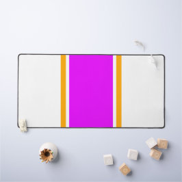 Hellrosa gelbe Streifen auf weiß Schreibtischunterlage