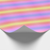 Hellrosa, gelbe und Lila Streifen Geschenkpapier (Ecke)