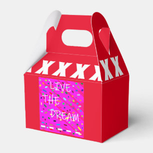 Hellrosa, gemustert mit einem Rand oben Geschenkschachtel