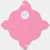 Hellrosa geschwungene quadratische personalisierte geschenkschachtel (Ungefaltet)