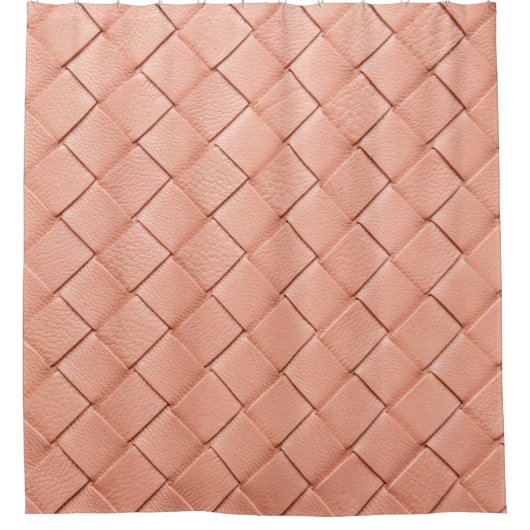 Hellrosa Gewebe aus Leder Duschvorhang (Vorderseite)