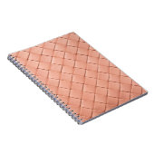 Hellrosa Gewebe aus Leder Notizblock (Rechte Seite)