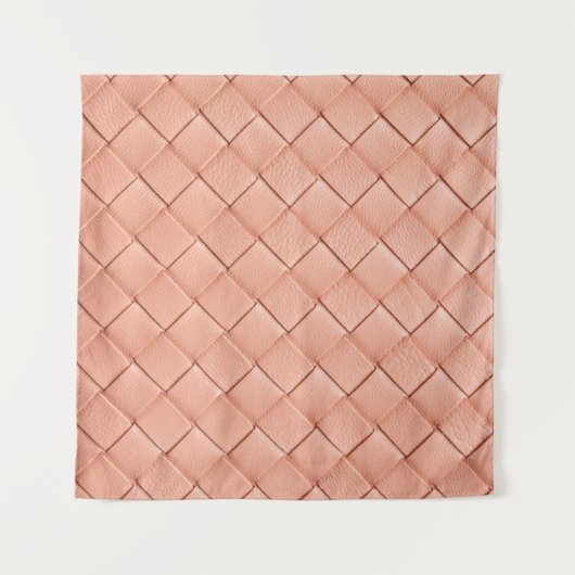 Hellrosa Gewebe aus Leder Wandteppich (Vorderseite (Horizontal))