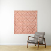 Hellrosa Gewebe aus Leder Wandteppich (Beispiel (Horizontal))