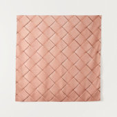 Hellrosa Gewebe aus Leder Wandteppich (Vorderseite)